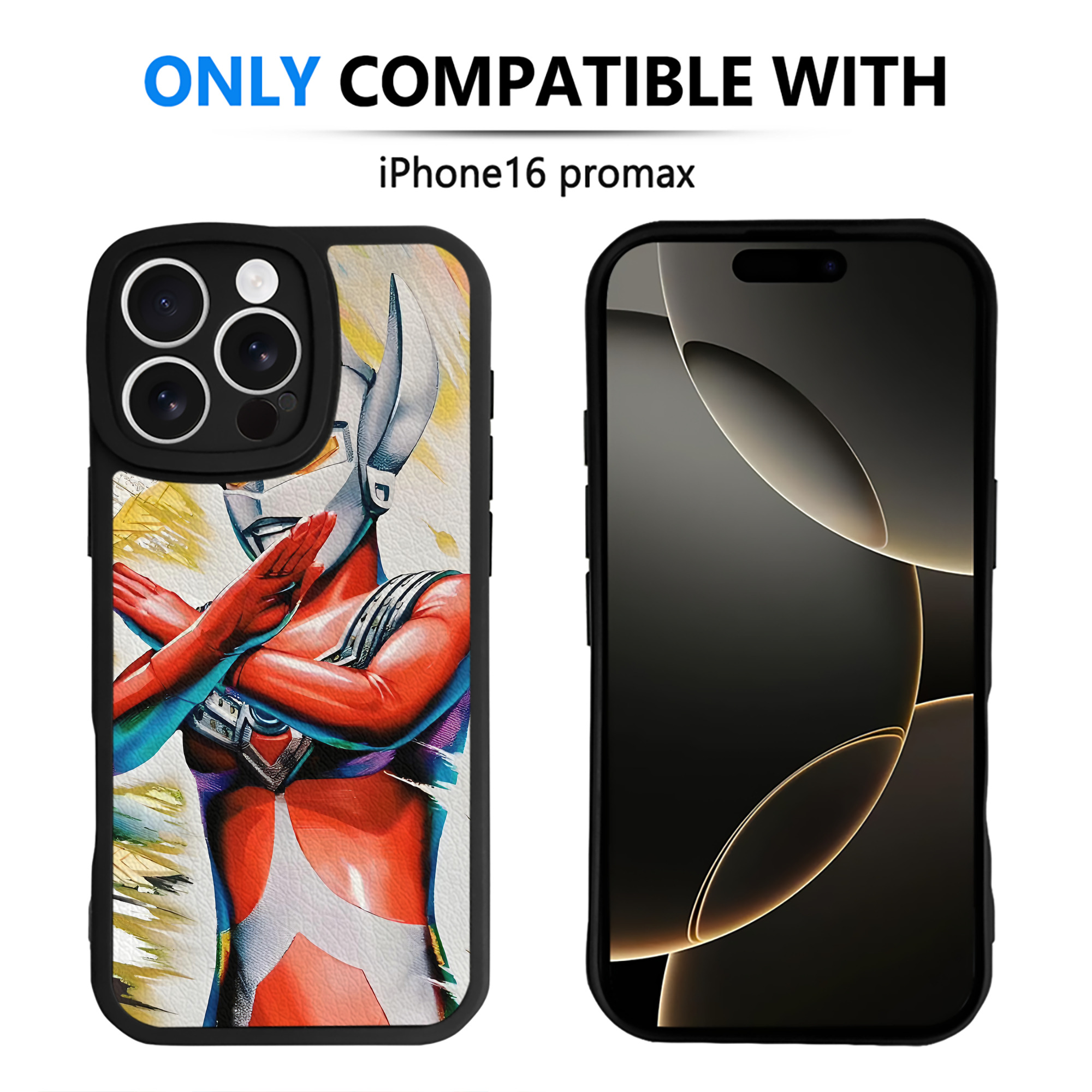 （画像用） ウルトラマン Ultraman 【iPhone 16シリーズ対応】シリコンスマホケース（レザー調） 材質：シリコン